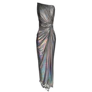 Cult Moda - Silver Metallic Cocktail Prom Dress